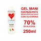 Gel Igienizzante mani senza risciacquo 70% di alcool 250ml X6