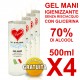 Gel Igienizzante mani senza risciacquo 70% di alcool 250ml X6